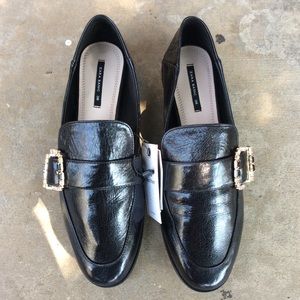 Zara Man Shoes Basic Collection Leather Black